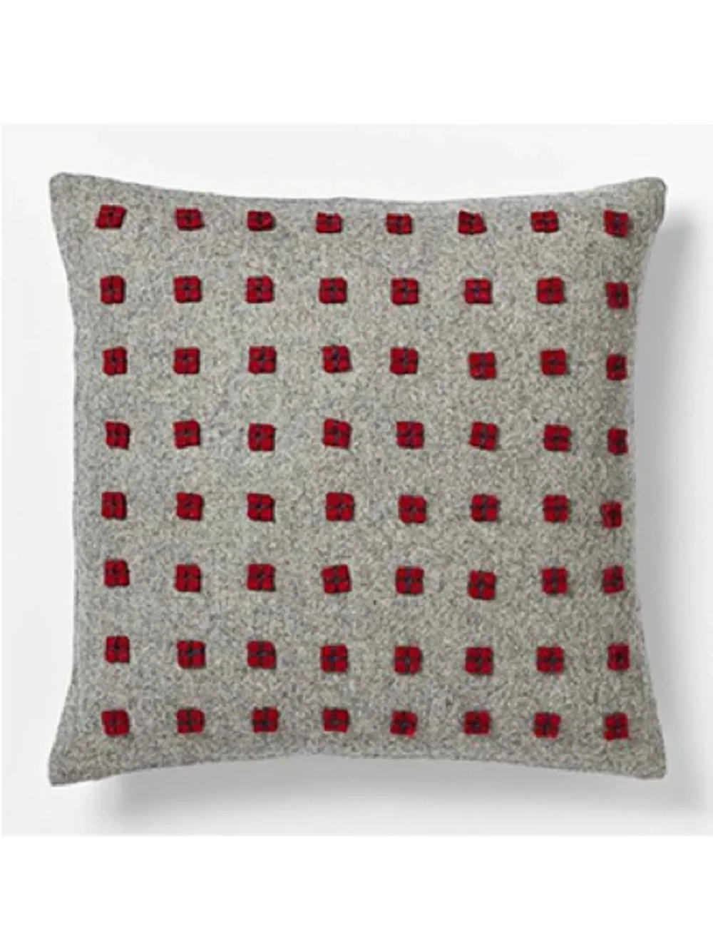 West Elm Gray Red Felt Presents Pillow Cover